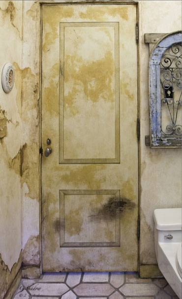 Wall and door
