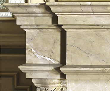 Faux Marble Fireplace detail