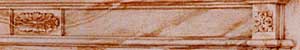 French Ribbon Limestone Fireplace