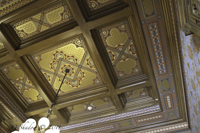 English Walnut Grained Ceiling